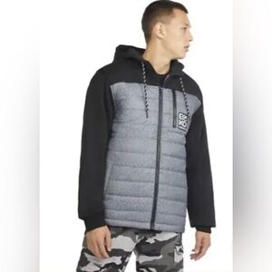 Ecko Unltd Fractional Hybrid jacket EO32O365 Grey marled men’s M NWT quilted